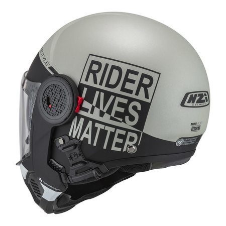 Kask szczękowy NZI MINIMOD INVOLT GREY BLACK GREY MATT szary czarny