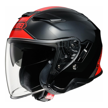 Kask otwarty SHOEI J-Cruise II ADAGIO TC-1 czarny czerwony szary