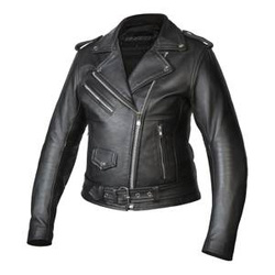 Kurtka skórzana ramoneska damska OZONE RAMONES LADY BLACK czarny