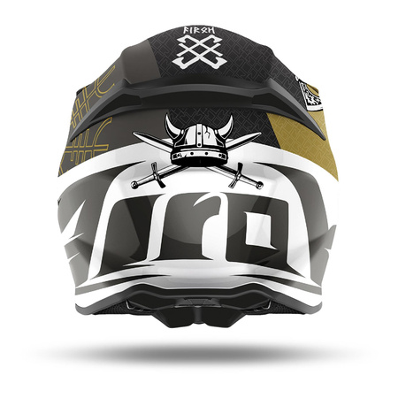 Kask cross AIROH TWIST 2.0 SWORD GLOSS/MATT czarny biały złoty