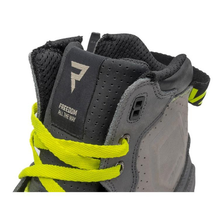 Trampki motocyklowe REBELHORN VANDAL MYSTERIOUS GREY/FLUO YELLOW szary żółty fluo