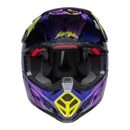 Kask cross BELL MOTO-9S FLEX SLAYCO BLACK/PURPLE czarny fioletowy żółty fluo niebieski