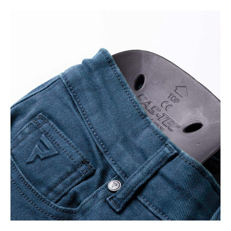 Jeansy motocyklowe damskie REBELHORN VANDAL LADY DENIM WASHED BLUE niebieski