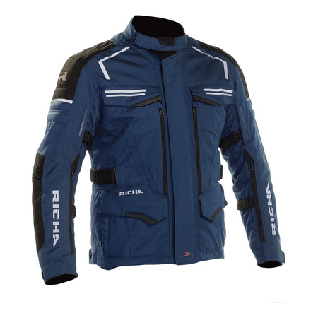 Kurtka tekstylna RICHA TOUAREG II NAVY granatowy czarny biały