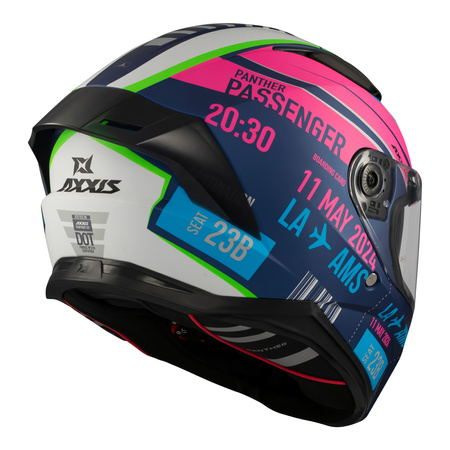 Kask integralny AXXIS PANTHER SV PASSENGER C8 MATT niebieski różowy zielony szary