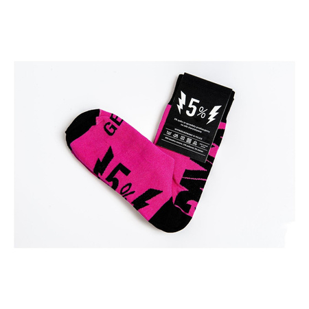 Skarpety DAVCA PINK różowy czarny