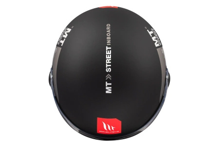Kask otwarty MT STREET S INBOARD MATT BLACK/GREY czarny szary