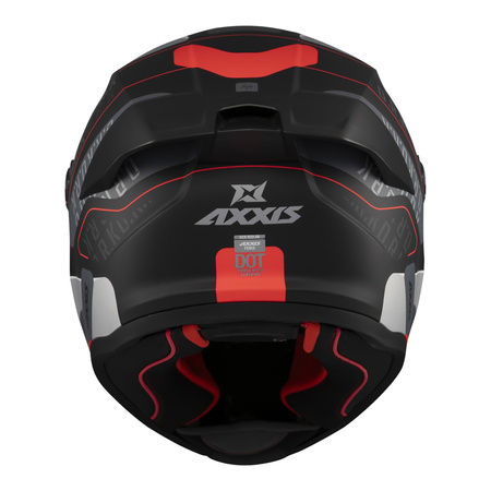 Kask integralny AXXIS FENIX ORK B5 MATT czarny czerwony szary