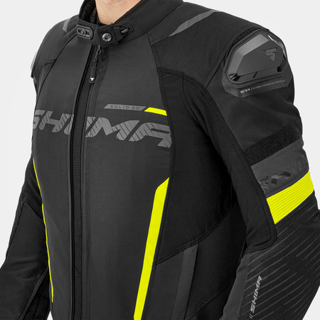 Kurtka tekstylna SHIMA SOLID 2.0 FLUO czarny żółty fluo