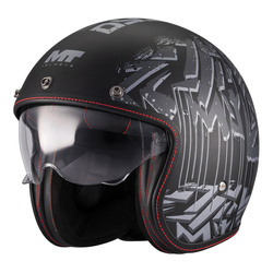 Kask otwarty MT LE MANS 2 SV DYSTOPIC BLACK/GREY czarny szary