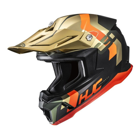 Kask cross HJC C50 PRIMAL GOLD/BLACK złoty czarny