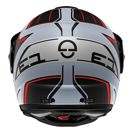 Kask szczękowy SCHUBERTH E1 ECE ENDURANCE GREY szary czerwony czarny