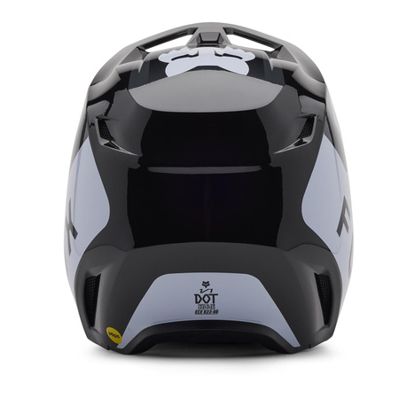 Kask cross FOX V1 LEAN BLACK czarny biały