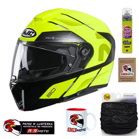 Kask szczękowy HJC R-PHA 90S BEKAVO FLO YELLOW/BLACK/GREY żółty fluo czarny szary