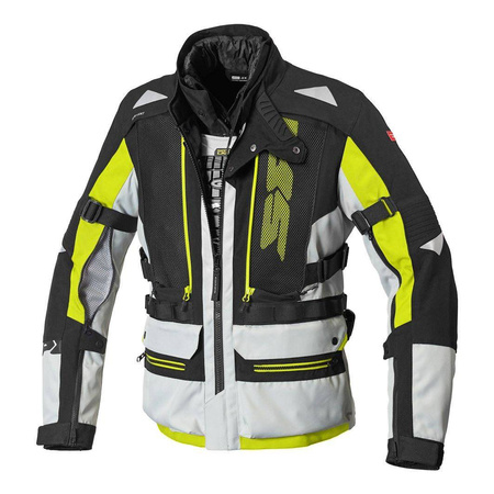 Kurtka tekstylna SPIDI ALLROAD YELLOW FLUO czarny szary żółty fluo