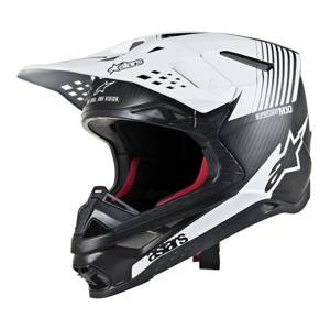 Kask cross ALPINESTARS SUPERTECH S-M10 DYNO BLACK MATTE/CARBON/WHITE czarny biały