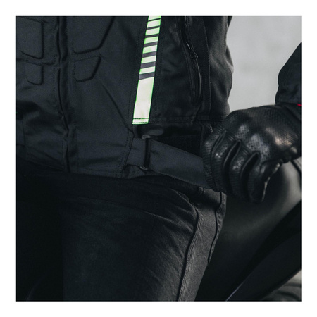 Kurtka tekstylna OZONE PULSE BLACK/FLO YELLOW czarny żółty fluo