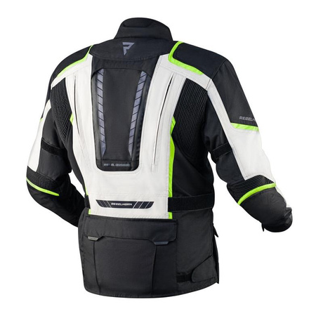 Kurtka tekstylna REBELHORN HIKER III BLACK/GREY/FLO YELLOW czarny szary żółty fluo
