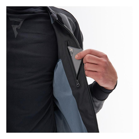 Kurtka skórzana REBELHORN VELOCE BLACK/WHITE czarny biały