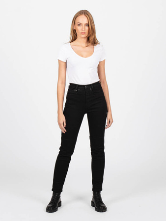 Jeansy motocyklowe damskie KNOX RYDAL LADY SHORT BLACK czarny