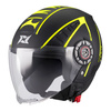 Kask otwarty AXXIS METRO S SIRIS B13 MATT czarny żółty fluo
