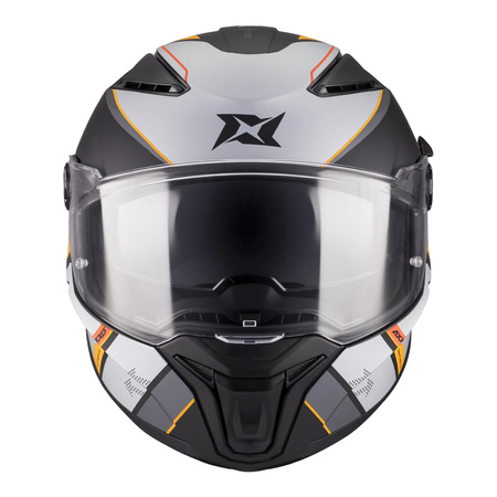 Kask integralny AXXIS PANTHER SV VALVE B4 MATT żółty pomarańczowy szary czarny