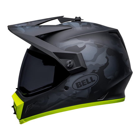 Kask integralny BELL MX-9 ADVENTURE MIPS STEALTH CAMO MATTE BLACK/HI-VIZ czarny żółty fluo