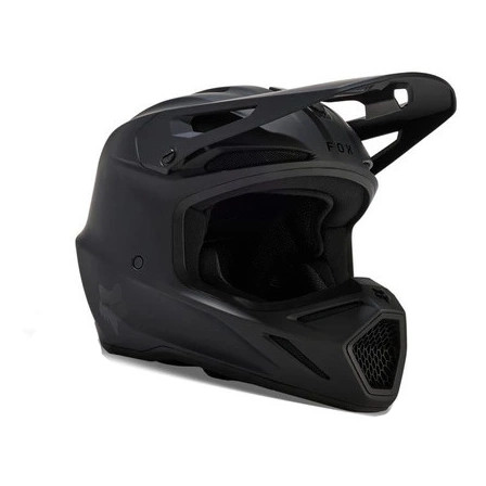 Kask cross FOX V3 SOLID BLACK MATT czarny mat