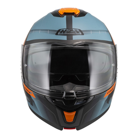Kask szczękowy NZI COMBI 3 DUO METRIC ANTRACITE BLUE MATT szary niebieski