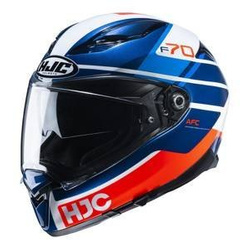 Kask integralny HJC F70 TINO BLUE/WHITE/RED niebieski czerwony fluo biały czarny