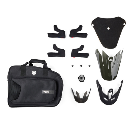 Kask cross FOX V3 RS CARBON SOLID WHITE biały