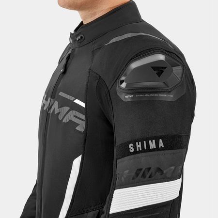 Kurtka tekstylna SHIMA SOLID 2.0 BLACK/WHITE czarny biały