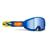 Gogle motocyklowe FMF POWERCORE FLAME NAVY SZYBA MIRROR BLUE niebieski czerwony żółty
