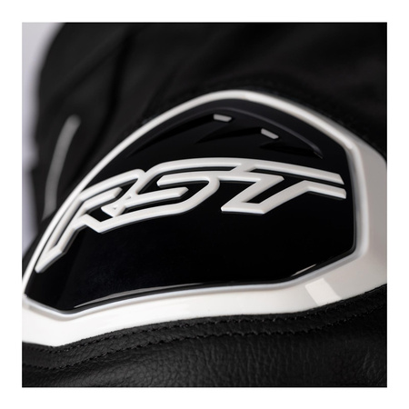 Kurtka skórzana RST S1 CE BLACK/BLACK/WHITE czarny biały