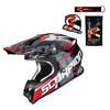 Kask cross SCORPION VX 16 EVO AIR ROK BLACK/RED czarny czerwony