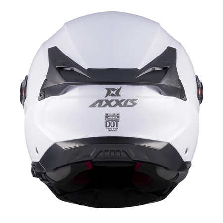 Kask szczękowy AXXIS GHOSTFIGHTER SV SOLID A0 PEARL WHITE GLOSS biały mat