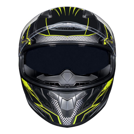 Kask integralny OZONE SPRINT BLACK/GREY/FLO YELLOW szary żółty fluo czarny