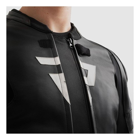 Kurtka skórzana REBELHORN VELOCE BLACK/GREY/FLUO YELLOW czarny szary żółty fluo