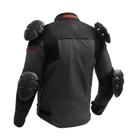 Kurtka tekstylna BROGER GRID BLACK/DARK GREY/RED czarny szary czerwony