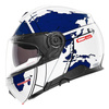 Kask szczękowy SCHUBERTH C5 ECE GLOBE BLUE biały niebieski czerwony