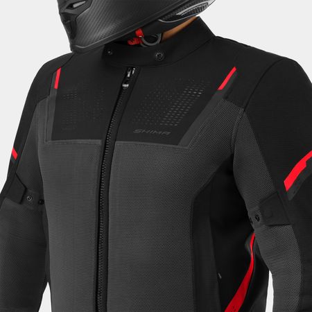 Kurtka tekstylna SHIMA RUSH 3.0 AIR G2 GREY/RED szary czerwony