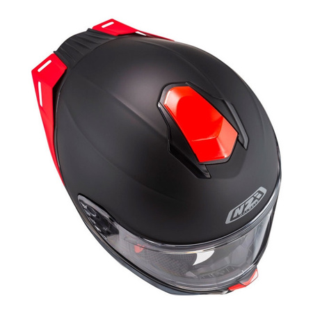 Kask integralny NZI WAKE STREAM BOOSTER SOLID BLACK RED MATT czarny czerwony