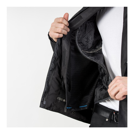 Kurtka tekstylna OZONE TOUR III BLACK/GREY/FLUO YELLOW czarny szary żółty fluo