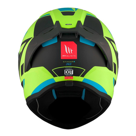 Kask integralny MT STINGER 2 ZIVZE MATT BLACK/FLUO czarny żółty fluo niebieski