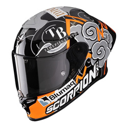 Kask integralny SCORPION EXO-R1 AIR FIM RACING ARON 2024 czarny szary pomarańczowy