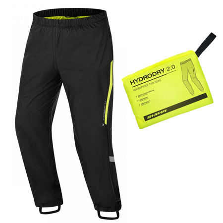 Spodnie przeciwdeszczowe SHIMA HYDRODRY 2.0 BLACK/FLUO czarny żółty fluo