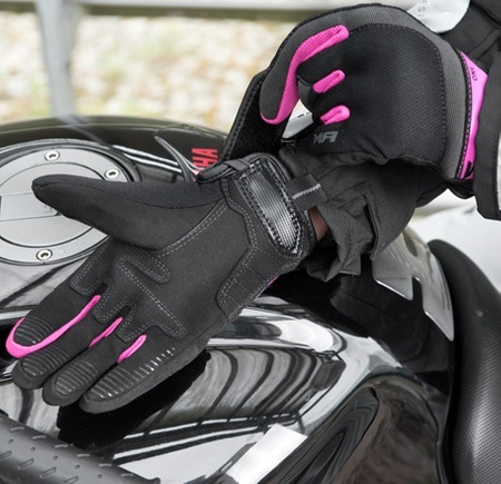 Rękawice miejskie damskie SHIMA ONE LADY PINK czarny różowy