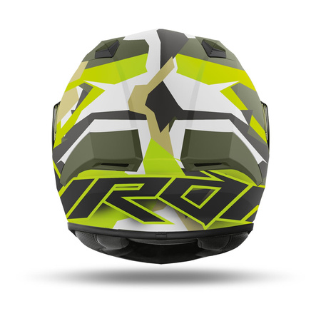 Kask integralny AIROH VALOR ARMY MATT biały żółty fluo szary zielony czarny