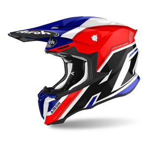 Kask cross AIROH TWIST 2.0 SHAKEN BLUE GLOSS niebieski czerwony biały czarny