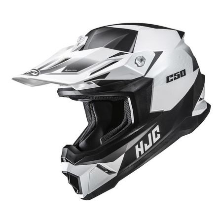 Kask cross HJC C50 SLIDE WHITE/BLACK biały czarny